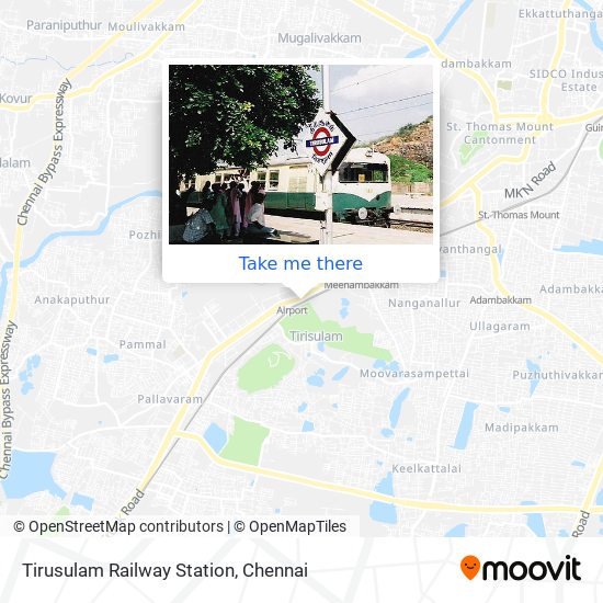 Tirusulam Railway Station map