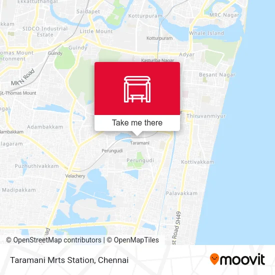 Taramani Mrts Station map