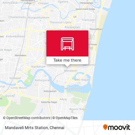 Mandaveli Mrts Station map