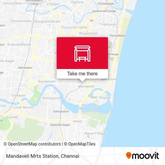 Mandaveli Mrts Station map
