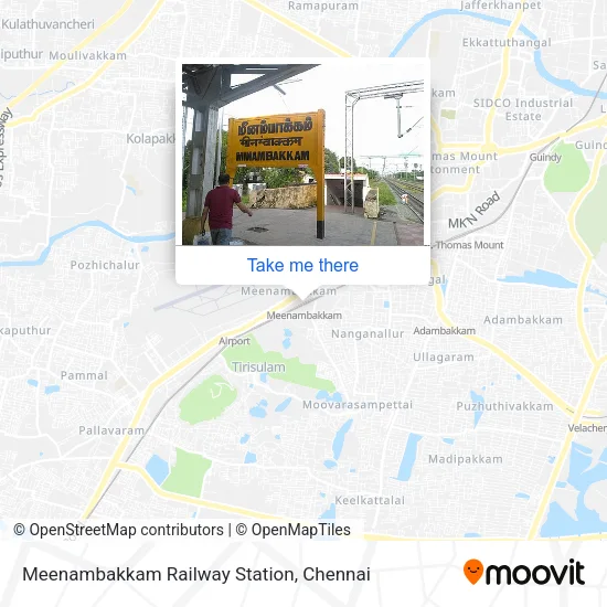 Meenambakkam Railway Station map