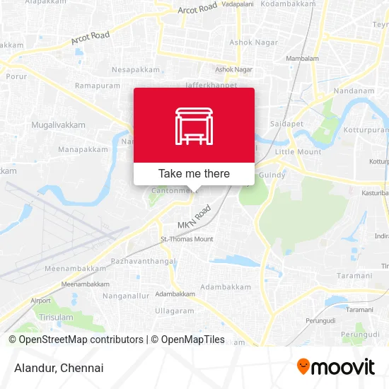 Alandur map