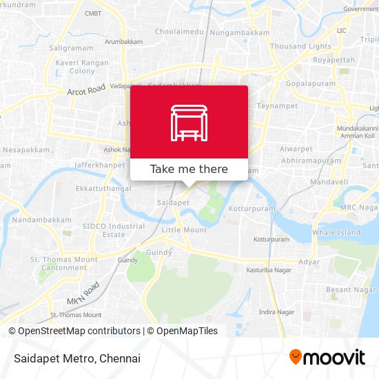 How to get to Saidapet Metro in Mambalam Gundy by Bus, Train or Metro?