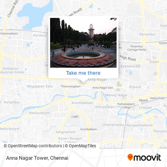 Anna Nagar Tower map