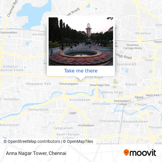 Anna Nagar Tower map