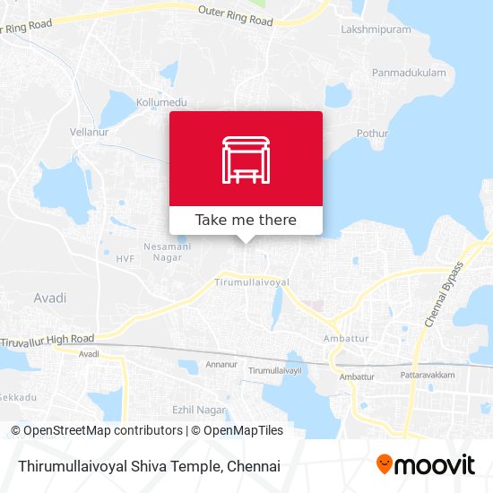 Thirumullaivoyal Shiva Temple map