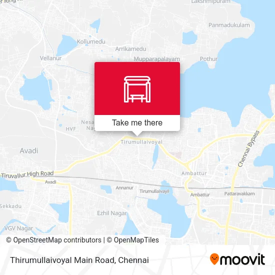 Thirumullaivoyal Main Road map