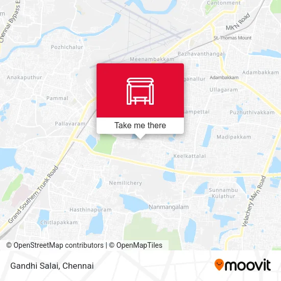 Gandhi Salai map