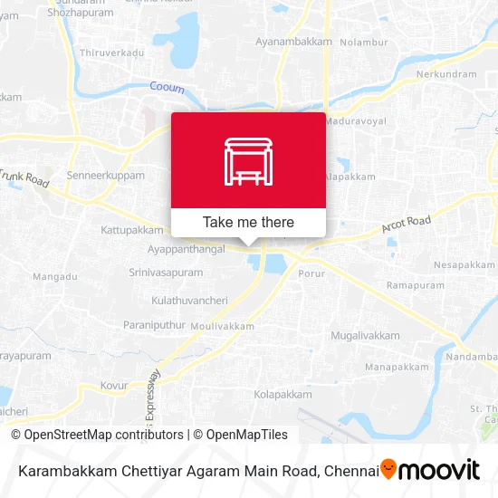 Karambakkam Chettiyar Agaram Main Road map