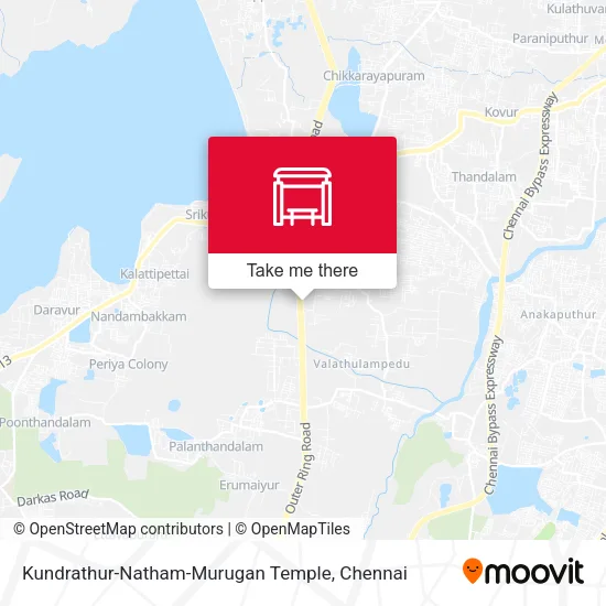 Kundrathur-Natham-Murugan Temple map