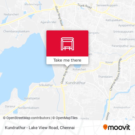 Kundrathur - Lake View Road map