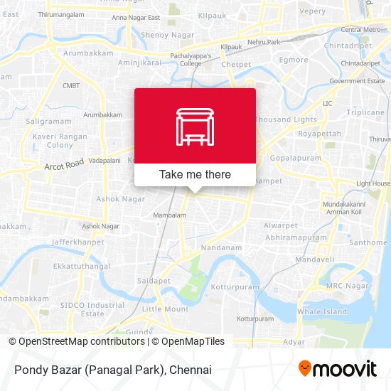 Pondy Bazar (Panagal Park) map