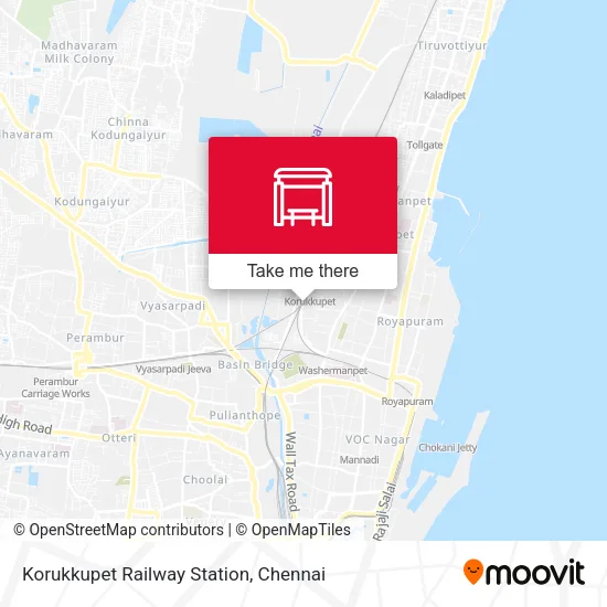 Korukkupet Railway Station map