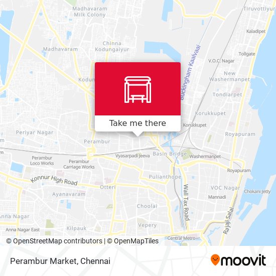 Perambur Market map