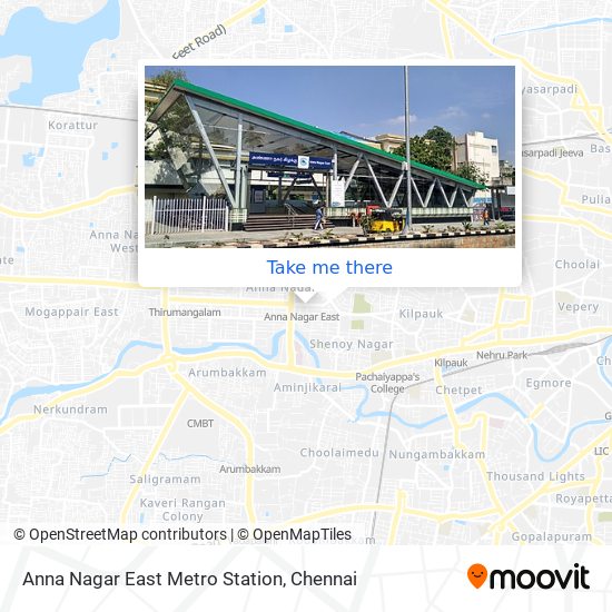 Anna Nagar East Metro Station map