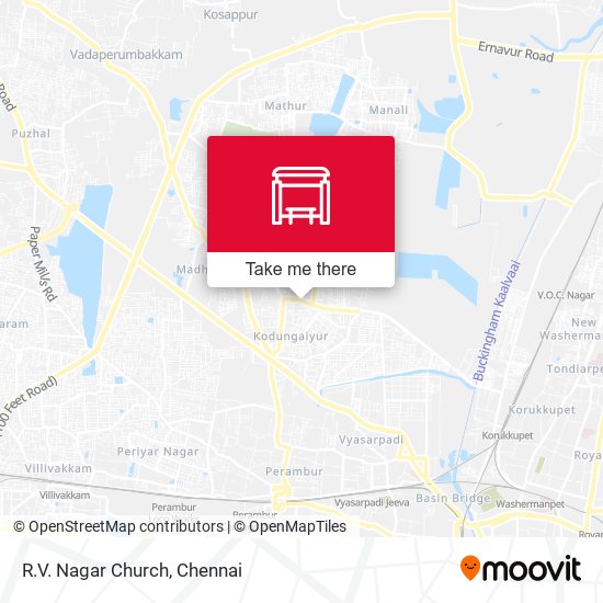 R.V. Nagar Church map