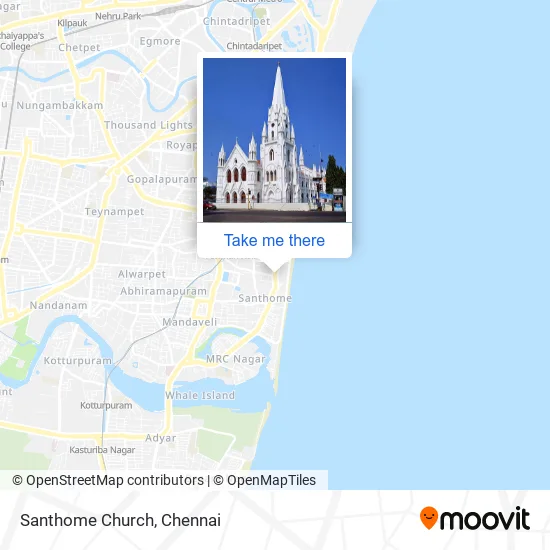 Santhome Church map