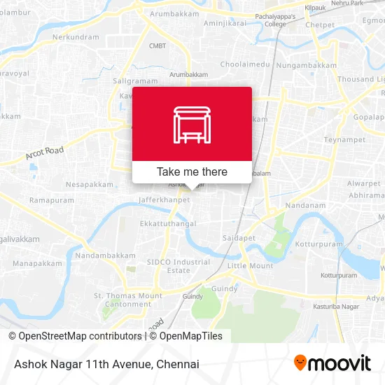 Ashok Nagar 11th Avenue map