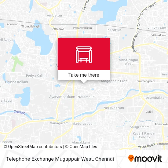 Telephone Exchange Mugappair West map