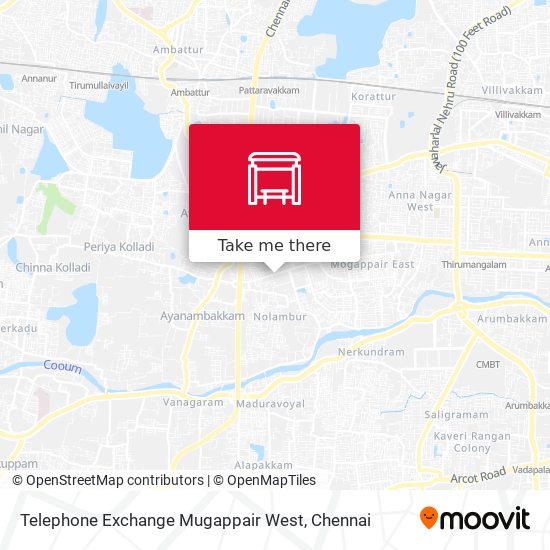 Telephone Exchange Mugappair West map