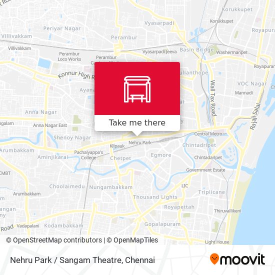 Nehru Park / Sangam Theatre map