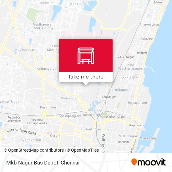 Mkb Nagar Bus Depot map