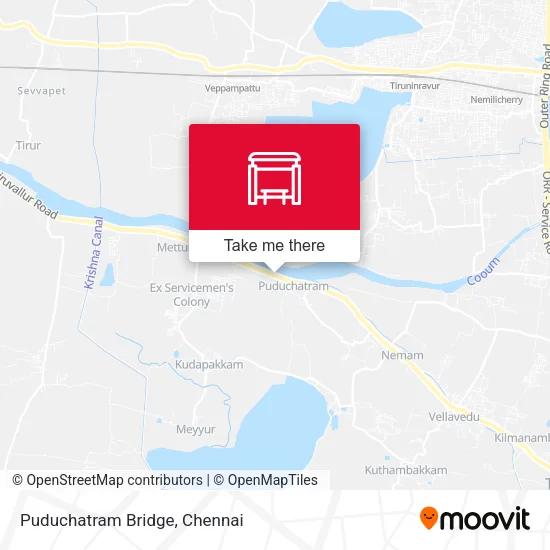 Puduchatram Bridge map