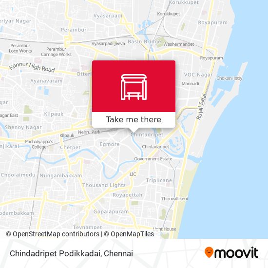 Chindadripet Podikkadai map