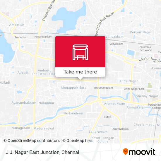 J.J. Nagar East Junction map