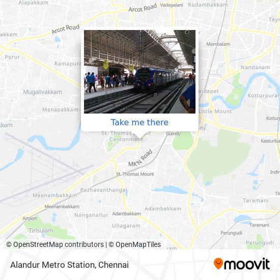 Alandur Metro Station map