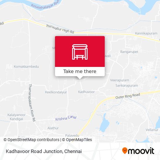 Kadhavoor Road Junction map