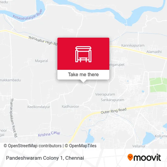 Pandeshwaram Colony 1 map