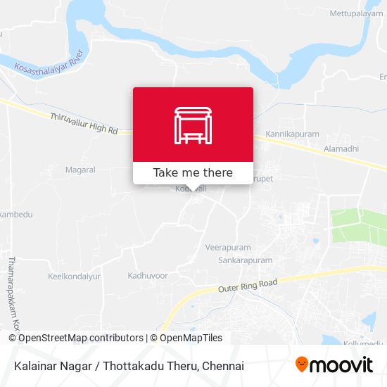 Kalainar Nagar / Thottakadu Theru map