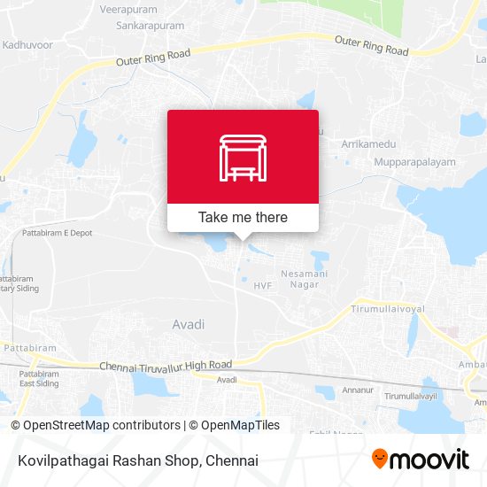 Kovilpathagai Rashan Shop map
