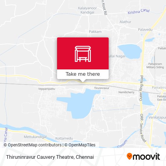 Thiruninravur Cauvery Theatre map