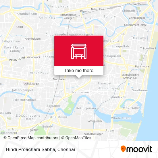 Hindi Preachara Sabha map
