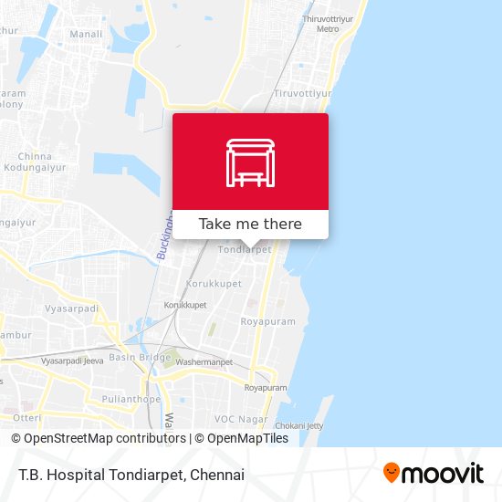 T.B. Hospital Tondiarpet map