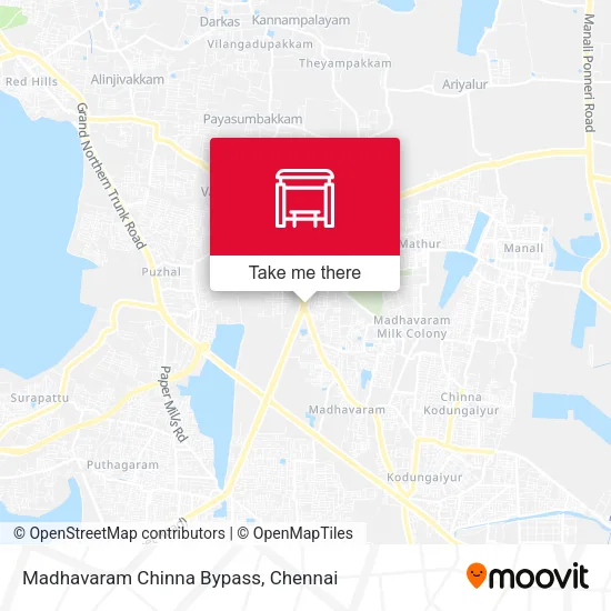 Madhavaram Chinna Bypass map