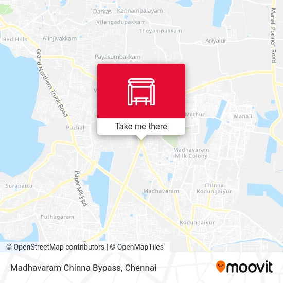 Madhavaram Chinna Bypass map