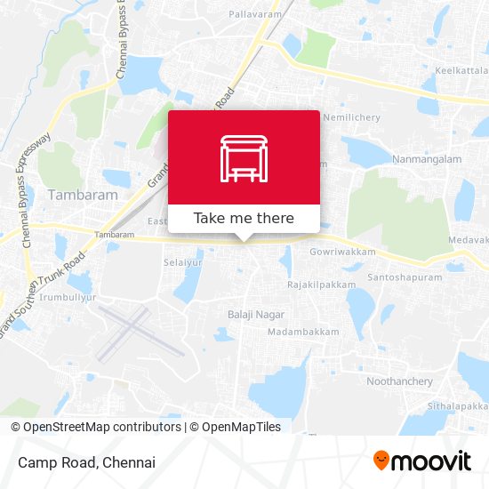 Camp Road Junction Selaiyur map