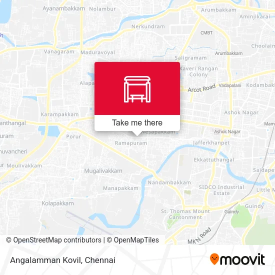 Angalamman Kovil map