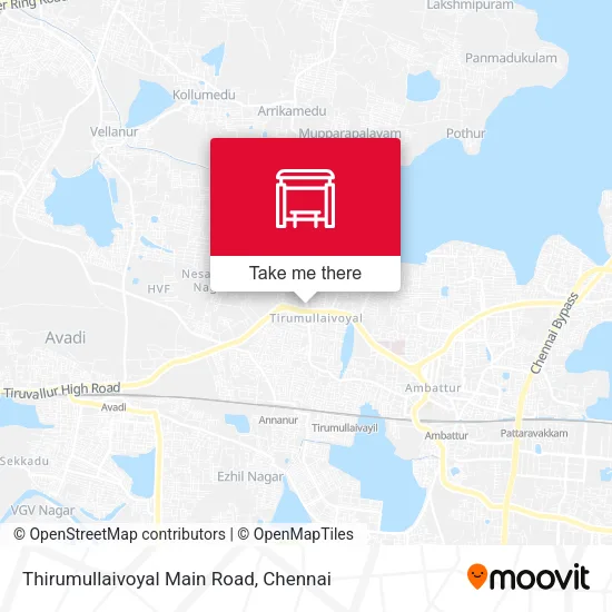 Thirumullaivoyal Main Road map