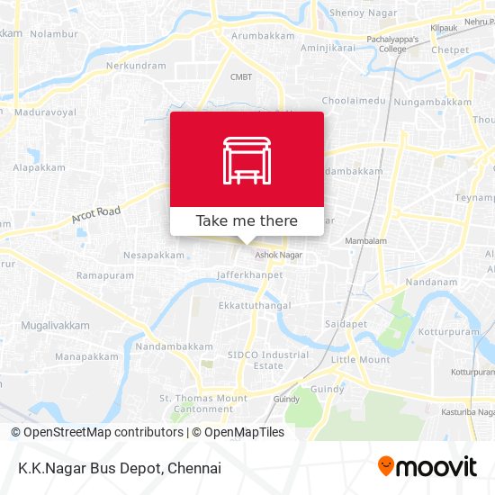 K.K.Nagar Bus Depot map