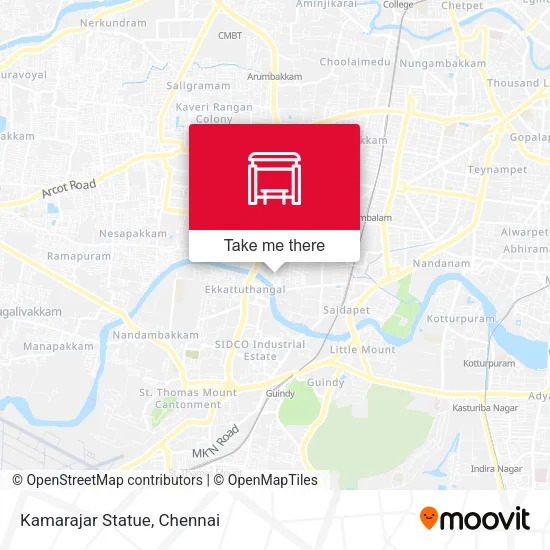 Kamarajar Statue map