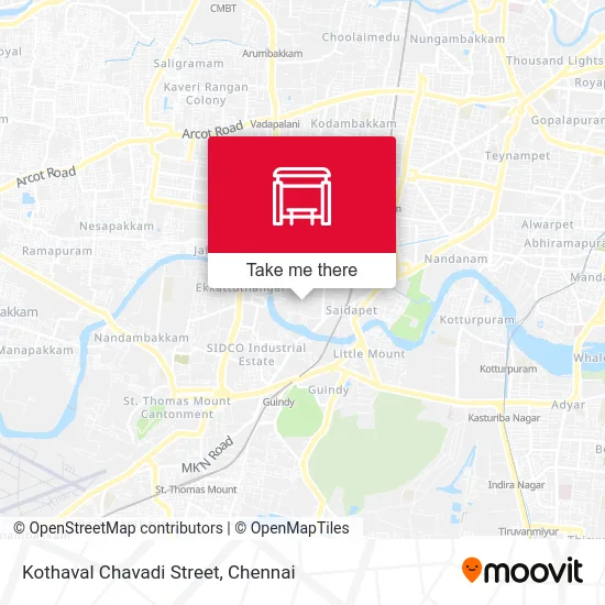 Kothaval Chavadi Street map