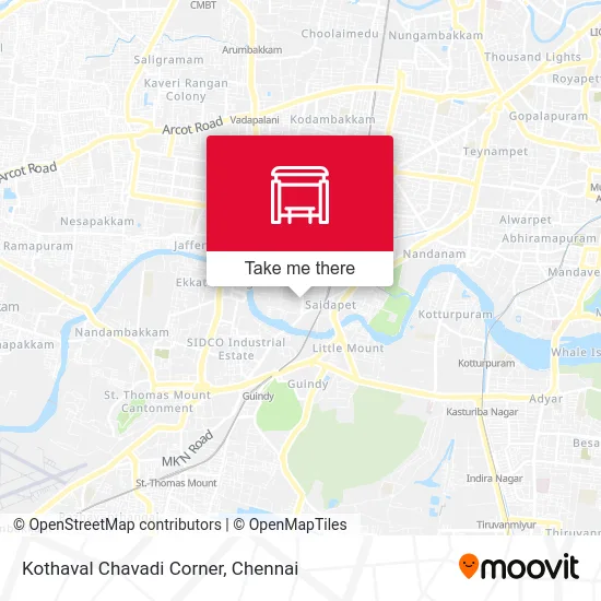 Kothaval Chavadi Corner map