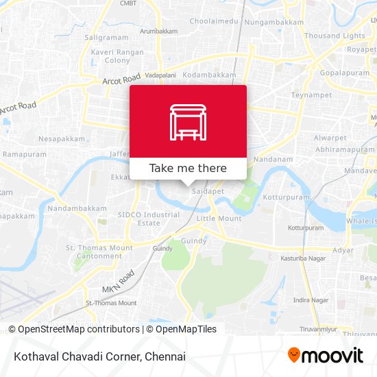 Kothaval Chavadi Corner map