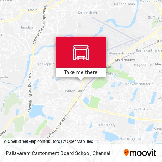 Pallavaram Cantonment Board School map