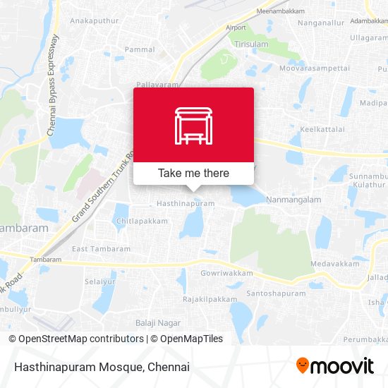 Hasthinapuram Mosque map