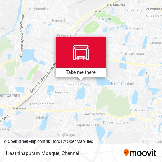 Hasthinapuram Mosque map